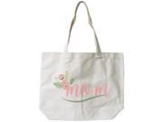 Mom Canvas Bag With Flower Grocery Diaper Bags Mothers Day Gifts For Mother