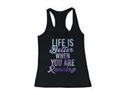 Life is Better When You Are Running Women s Cute Workout Tank Top Gym Tanks