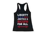 Women s Black Tank Top LIBERTY JUSTICE AND BICEPS FOR ALL