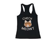 Cute Cat Design Tank Top – Chek Meowt Cute Gym Clothes Workout Shirts