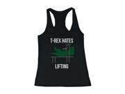 T Rex Hates Lifting Women’s Funny Work Out Tank Top Sleeveless Gym Clothes