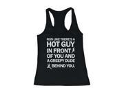 Run Like There s a Creepy Dude Behind you Women s Funny Workout Tank Top