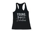 Women s Cute Black Cotton Work Out Tank Top Fierce and Fabulous