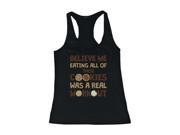 Eating Cookies was Real Workout Women s Funny Tanktop Fitness Sport Tanktop