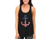Red White Blue Anchor RacerBack Tank Top for Fourth of July Collection