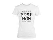 World s Best Mom White Cotton Graphic T Shirt Cute Mother s Day Gift Idea