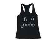 Easy Bunny Text Art Women s Tank Top Cute Rabbit Made Of Symbol Easter Tank