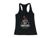 Women s Funny Statement Design Tank Top Let s Get Smashed