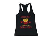 Women s Cute Tank Top Exercise? Extra Fries Gym Clothes Workout Tanks