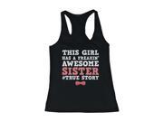 Funny Graphic Design Tank Top This Girl Has A Freakin Awesome Sister