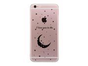 Apple iPhone 6 6S Plus Transparent Matching Phone Cover Moon Back Left