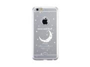 Apple iPhone 6 6S Transparent Matching Phone Cover Moon Back Right