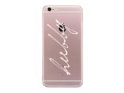 Apple iPhone 6 6S Plus Transparent Cute Couple Matching Phone Cover Hubby