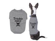 Small Dog Trouble Maker Dog Shirt Pet Cloth Cute Puppies Clothe