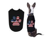 Red White Blue Paw Cute Independence Day Shirts for Small Dog