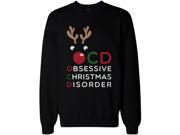 X Mas OCD Obsessive Christmas Disorder Sweatshirt Funny Graphic Sweatshirts