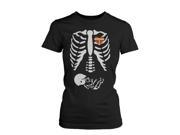 Halloween Pregnant Skeleton Football Player Baby Shirt Maternity Themed Funny Shirt UNISEX MEDIUM