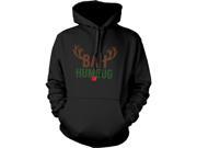 Bah Humbug Rudolph Christmas Hoodie X mas Pullover Fleece Hooded Sweater