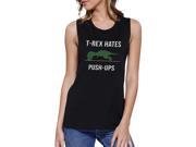 T rex Hates Push Ups Work Out Muscle Tee Cute Gym Sleeveless Tank