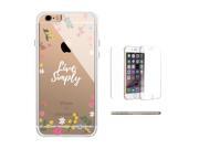 360° Protection Live Simply Floral Clear Phone Case Transparent iPhone Cover