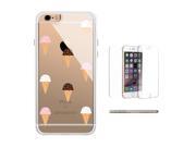 360° Full Protection Ice Cream Pattern Clear iPhone Case Transparent Phonecase