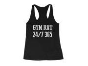 Gym Rat 24 7 365 Back Print Women s Workout Tank Top Sleeveless Sports Tank