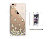 360° Full Protection Daisy Flower Clear iPhone Case Cute Transparent Phonecase
