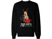 Rudolph Stole Santa s Bag and Smoking Funny Sweatshirt Cute Christmas Sweater