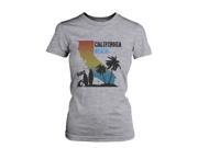 CA Map Gradation California Beach Surf Graphic T shirt for Women Tee for Surfer Funny Shirt Women SMALL