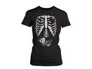Halloween Pregnant Skeleton Pirate Baby X Ray Shirt Maternity Themed Funny Shirt UNISEX SMALL