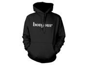 Bonjour Hoodie Warm Hooded Sweatshirt Cute Graphic Print Sweater