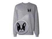 French Bulldog Pocket Print Sweatshirt Back To School Sweat Shirt