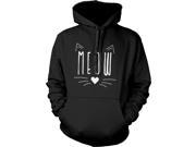 Meow Cute Kitty face Women s Hoodie Gift for Cat Lovers Hooded Sweatshirt