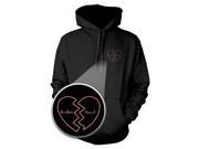 Broken Heart Hoodie Pocket Hooded Sweatshirt Graphic Print Sweater