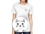 Meow Kitty Pocket T shirt Back To School Tee Ladies Cute Shirt
