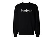 Bonjour Graphic Print Sweatshirt Back To School Unisex Sweat Shirt