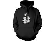 Thumbs Up Hooded Sweatshirt Funny Mickey White Gloves Graphic Hoodie