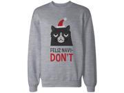 Funny Grumpy Cat Graphic Sweatshirt in Grey – Feliz Navi Don’t Funny Holiday Sweater