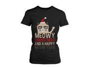 MEOWY X MAS GRUMPY CAT Funny Shirt WOMEN XLARGE