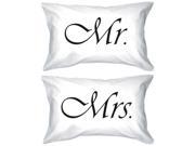 Mr and Mrs Couple Pillowcases Classy Matching Pillow Covers Gifts for Newlyweds