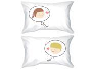 Dreaming About You Couple Pillowcases Cute Graphic Design Matching Pillow Cover