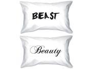 His and Hers Pillowcases 300 Thread Count Egyptian Cotton Beauty and the Beast Pillow Covers for Couples