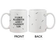 Funny and Cute Bunny Ceramic Coffee Mug I Like Rabbits and I Cannot Lie