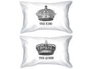 King and Queen Crown 300 Thread Count Standard Size 21 x 30 Couple Pillowcases