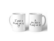 Ring On It Couple Mug Cute Engagement Gifts Matching Mug Sets