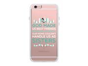 God Made Us Mint iPhone 6 6S Plus BFF Phone Case Clear Phonecase
