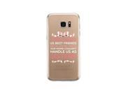 God Made Us Pink Galaxy S7 Edge BFF Phone Case Clear Phone Cover