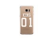King01 Galaxy S7 Edge Couple Matching Phone Case Clear Phone Cover
