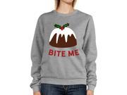 Bite Me Sweatshirt Funny Holiday Gifts Pullover Fleece Sweater