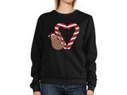 Candy Cane And Sloth Sweatshirt Winter Pullover Fleece Sweater